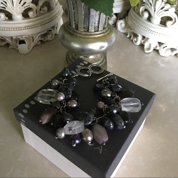 Gorgeous Silpada Silver Shades of Gray Cha Cha Bracelet - Picture 2 of 6